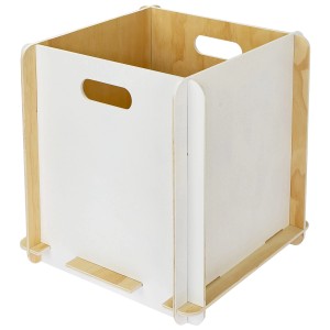 HMF Aufbewahrungsbox  3740 Holz zum Zusammenstecken 32cm in Weiß