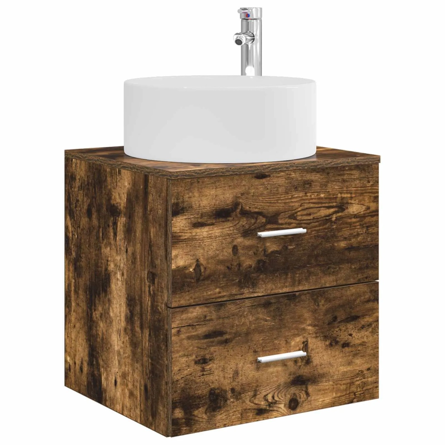 vidaXL Wandmontierte Waschtisch Räuchereiche 49,5 x 44,5 x 65,5 cm 890322