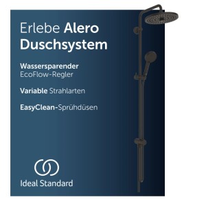 Ideal Standard Alero Duschsystem Schwarz Matt