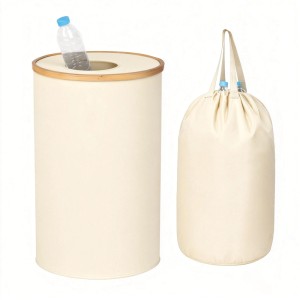 Relaxdays Pfandflaschen Sammelbehälter Baumwolle Beige Waschbar 100 l 75 cm x 40 cm 1,3 kg