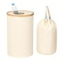 Relaxdays Pfandflaschen Sammelbehälter Baumwolle Beige Waschbar 100 l 75 cm x 40 cm 1,3 kg