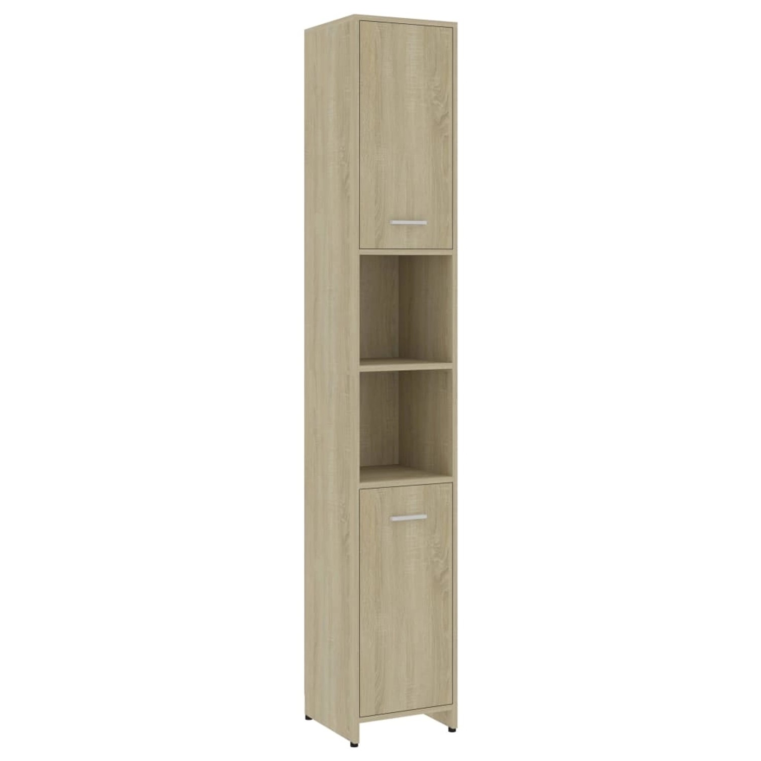 vidaXL Badezimmerschrank Sonoma-Eiche 30x30x183,5 cm Holzwerkstoff Modell 1