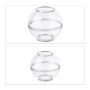 Relaxdays Zwiebeldosen 2er Set Kunststoff Transparent Geruchsdicht Stapelbar 6 cm x ø 7 cm 0,05 kg 8 cm x ø 9 cm 0,09 kg