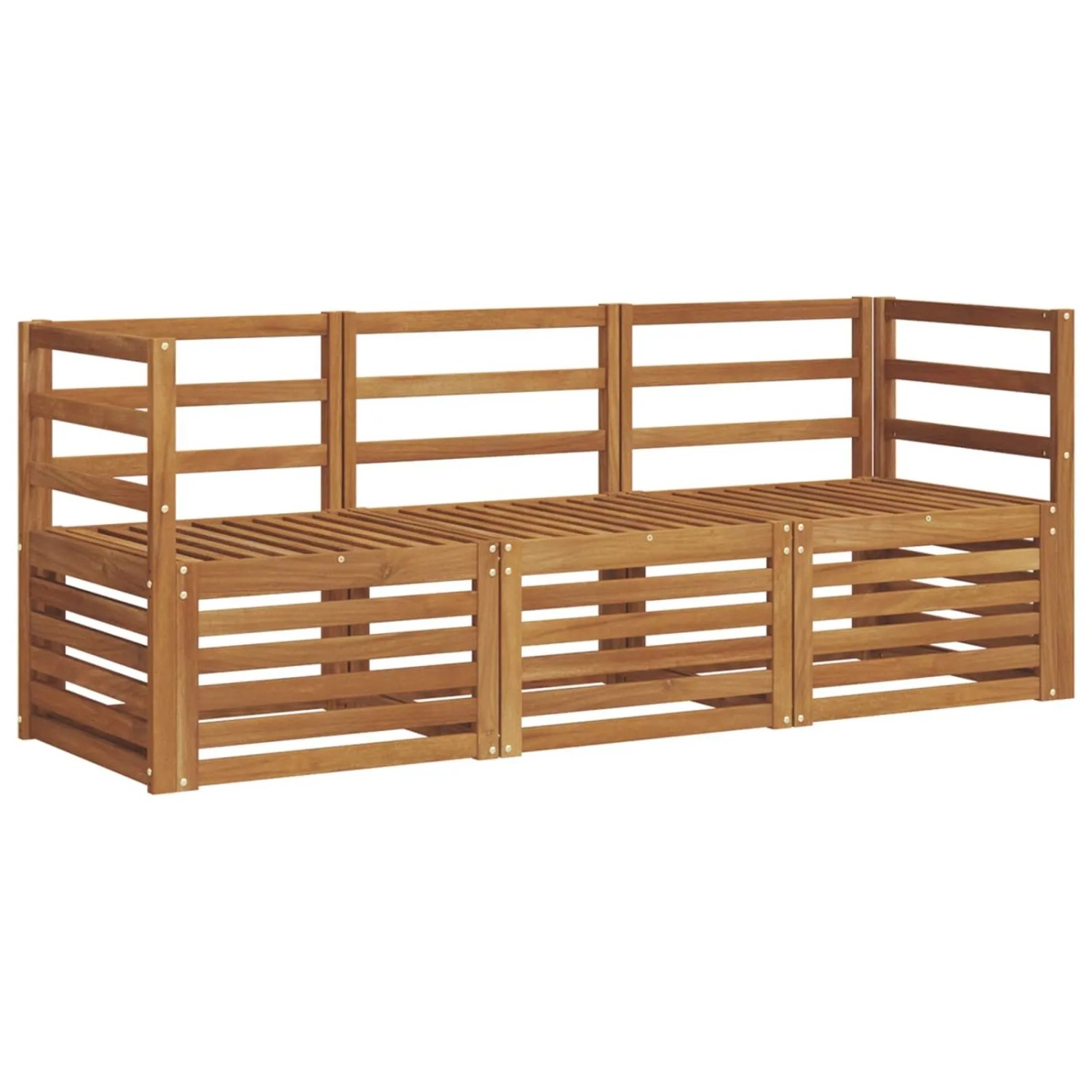 vidaXL Sofagarnituren 3-Tlg Natur Massivholz Akazie 3374269