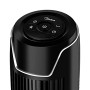 Detailaufnahme: Schwarzer Midea Turmventilator mit Bedienfeld.