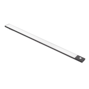 Schwarze Emuca USB LED-Wandleuchte Kaus, 240mm, mit Bewegungssensor für Schränke. Wiederaufladbar.