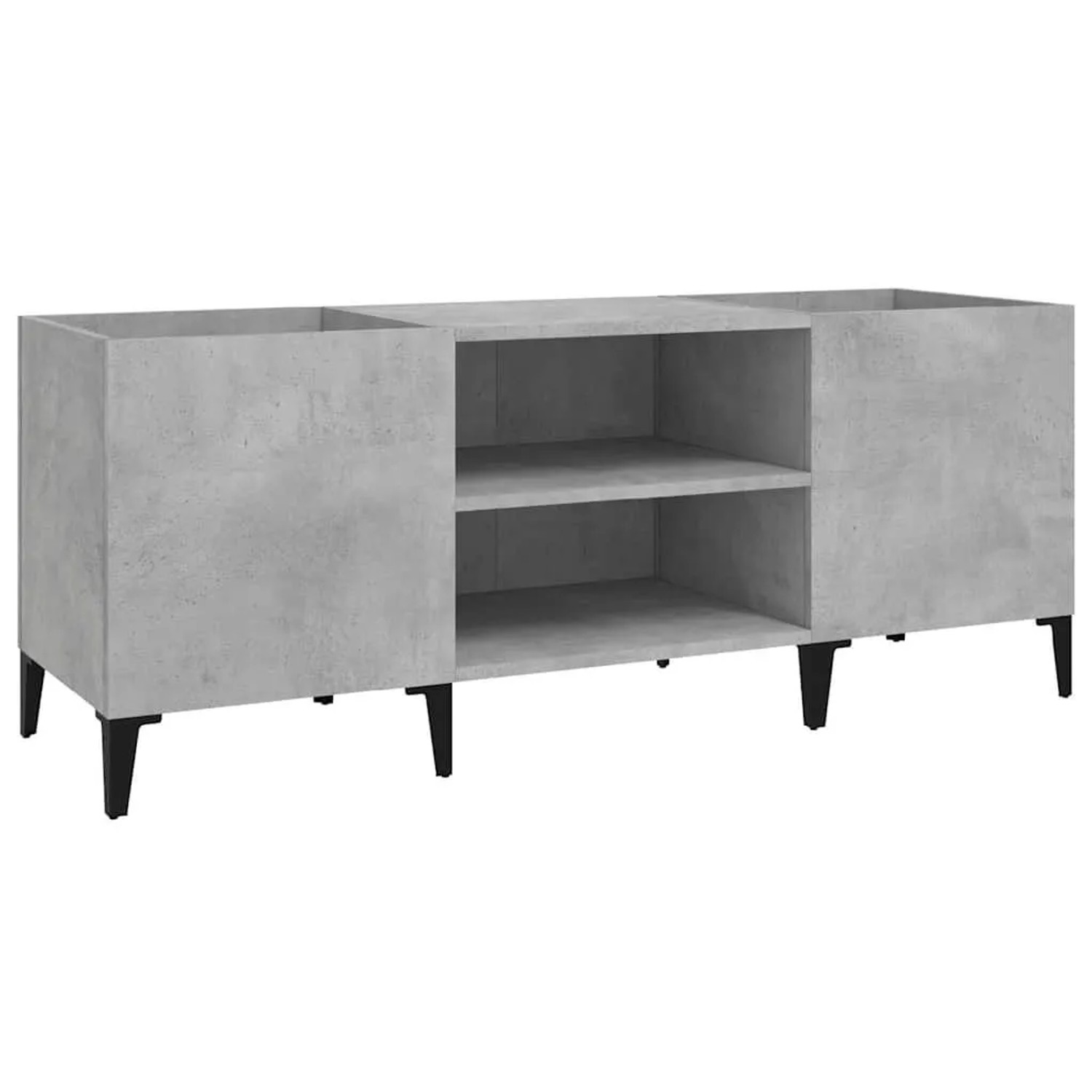 vidaXL Plattenschrank Betongrau 121x38x48 cm Holzwerkstoff 831937