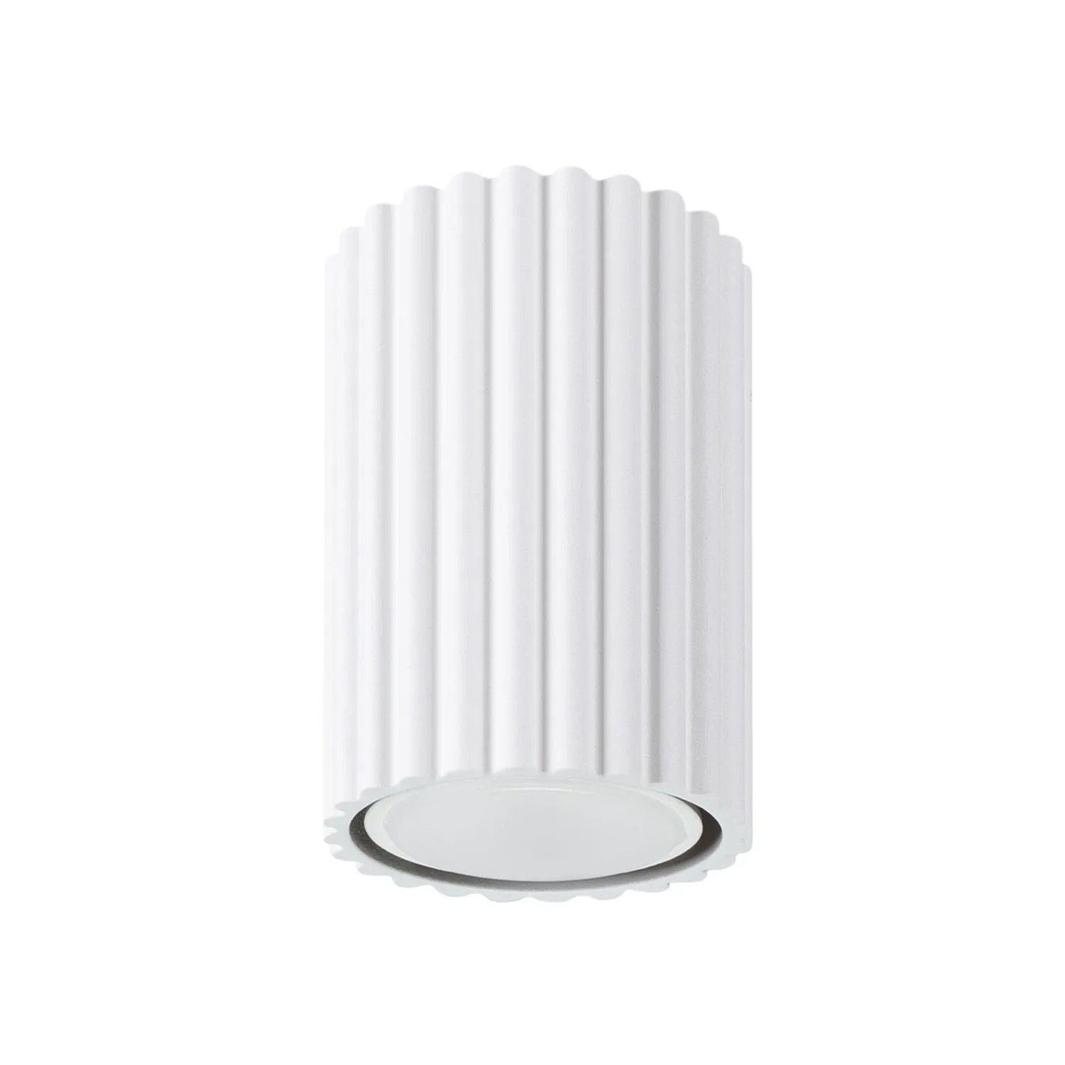 Licht-Erlebnisse Spot Lampe Weiß GU10 Ø 6,5 CM Aufputz Rund Modern Aluminium