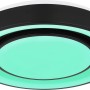 Globo LED Deckenleuchte Sully, Ø 38cm, schwarz mit RGB-Licht und Dimmfunktion.