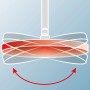 Illustration: Verstellbare, runde Kopfbrause des Schulte Duschsystems Rain Classic.