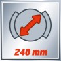 Symbol für 240 mm Poliertellerdurchmesser der Einhell Auto-Poliermaschine CC-PO 90.