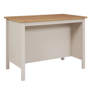 Emmilia Kücheninsel Kaschmir mit Artisan Eiche Arbeitsplatte. Moderne Insel für Küche & Essbereich, Platz für Barhocker.