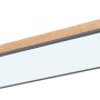 Globo LED-Deckenleuchte Doro, graphitfarbener Rahmen, Holzoptik, dimmbar.