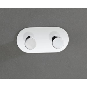 Wenko Wandhaken Cona Duo, Edelstahl glänzend, für Bad und Küche.