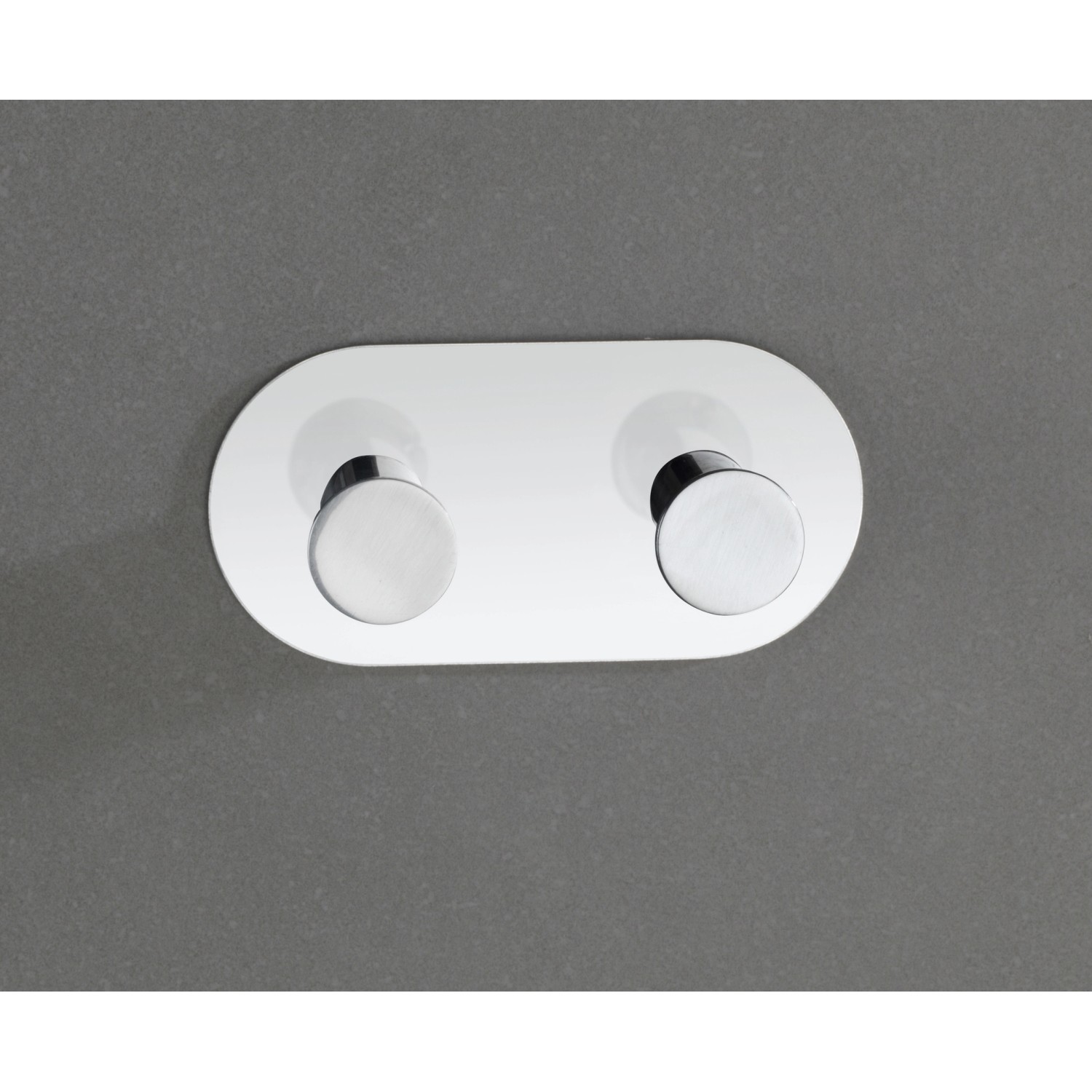 Wenko Wandhaken Cona Duo, Edelstahl glänzend, für Bad und Küche.