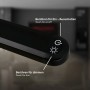 Detailaufnahme: Touchdimmer der schwarzen Brilo LED-Tischleuchte Mura zum Dimmen und Ein-/Ausschalten.