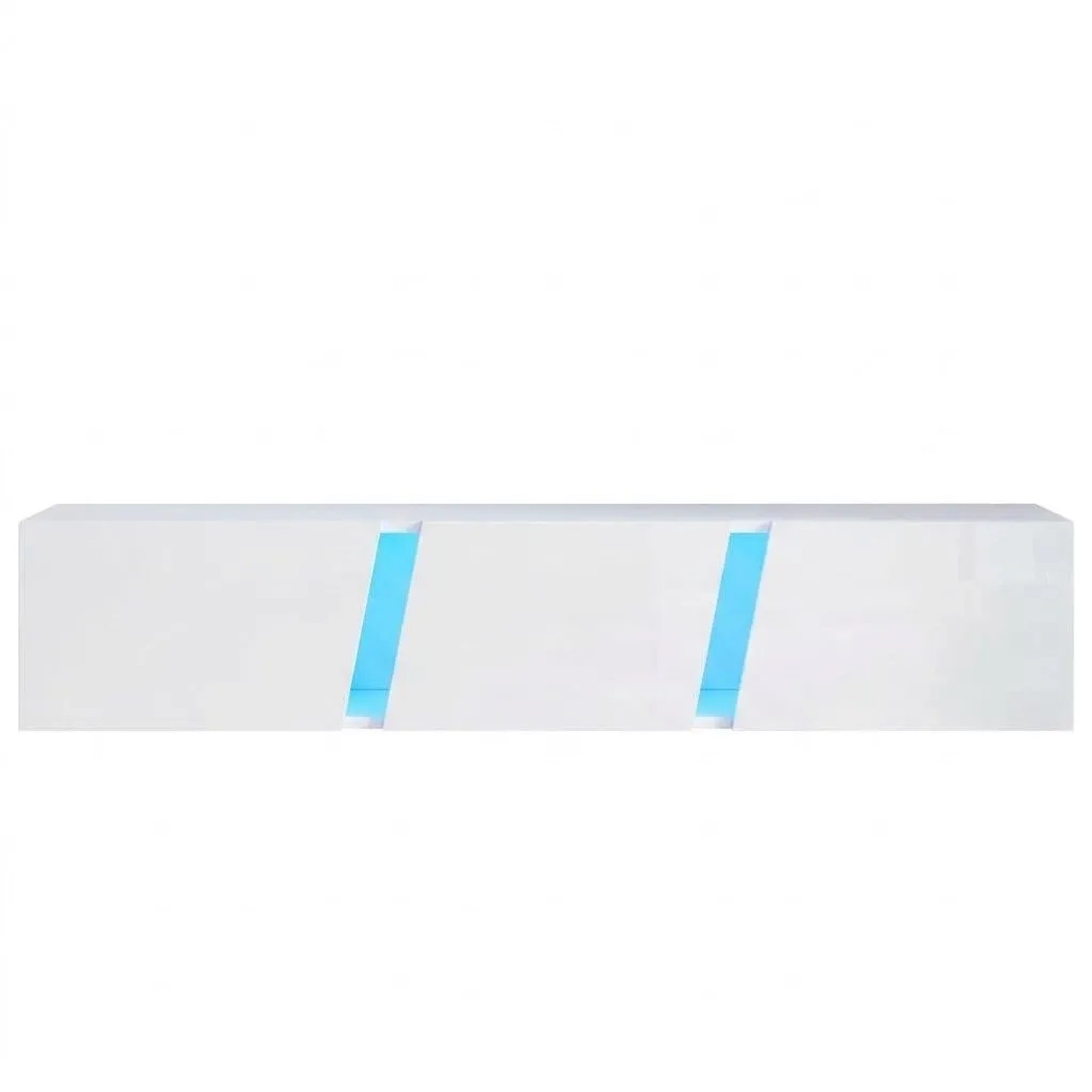 Merax TV Hängeschrank 180x35x30 cm LED 3 Türen Für 75 Zoll TV Weiß