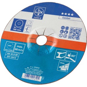 LUX Gewebe-Trennscheibe, 180 mm, für Winkelschleifer. Dünne Trennscheibe für präzise Schnitte in Metall.