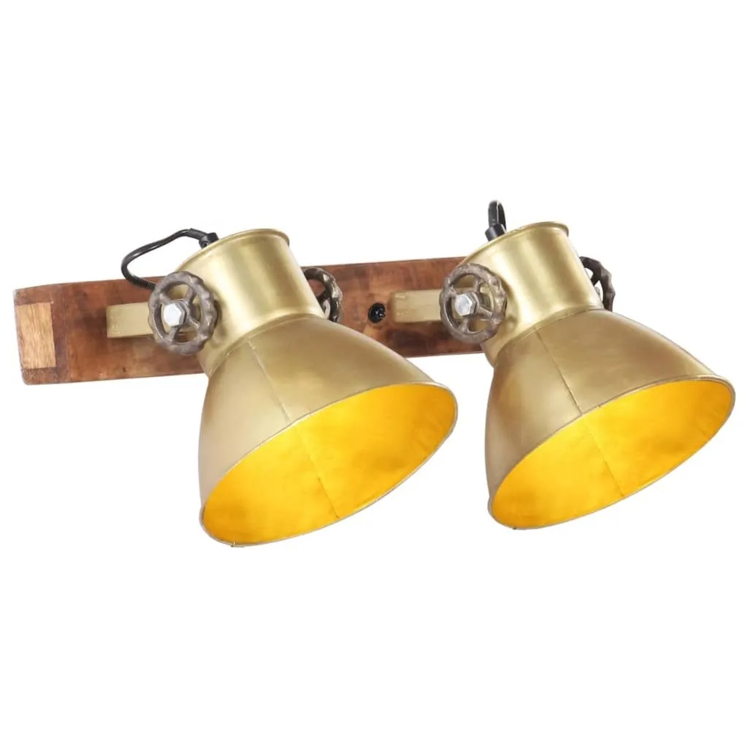 vidaXL Wandlampe Industriestil Messing 45x25 cm E27 320508