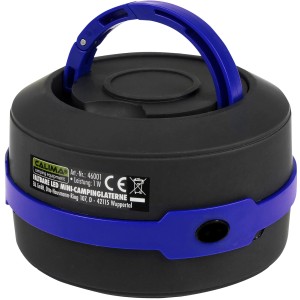 Calima Mini-Campinglaterne, faltbar, mit blauem Griff. LED-Leuchte für Camping und Freizeit.