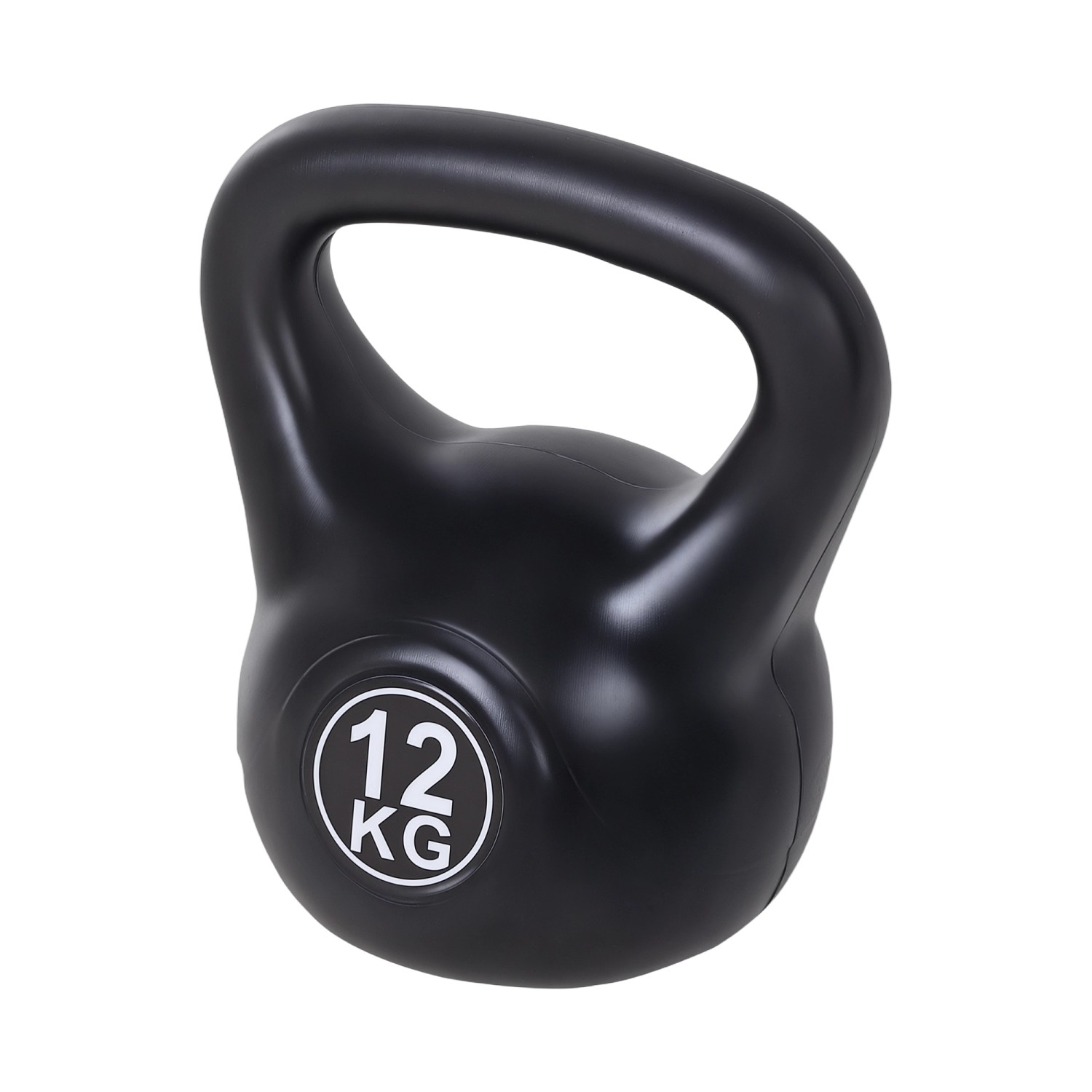 Image of HOMCOM Kettlebell Kunststoff Sand Schwarz 27L x 21B x 31H cm