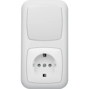 OBI Abdeckrahmen 2-fach Trend in Weiß für Schalter und Steckdose.