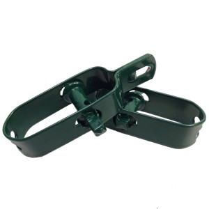 Zwei grüne Drahtspanner (100mm) für Maschendrahtzäune zum Spannen von Drähten.