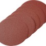 Set aus LUX Schleifauflagen für Exzenterschleifer, Ø 150 mm, Körnung 80, ungelocht.