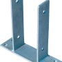 T & J Pfostenträger 9x9 cm zum Aufschrauben, Stahl verzinkt, Zubehör für Zaunbau.