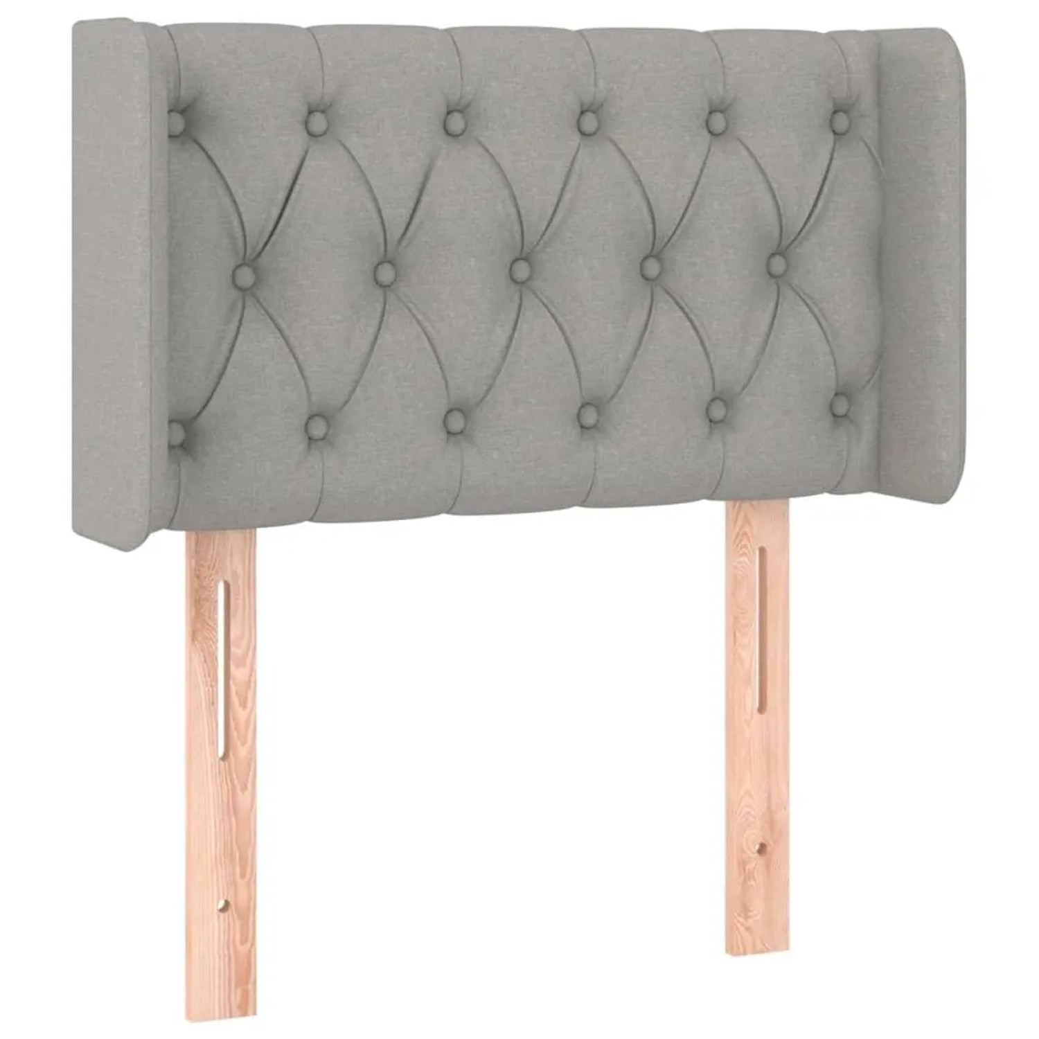 vidaXL Kopfteil mit Ohren Hellgrau 83x16x78/88 cm Stoff 3119078