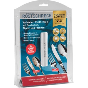 Rokittas Rostschreck aus Aluminium: Helfer gegen Flugrost für Besteck, Töpfe und Pfannen im Haushalt.
