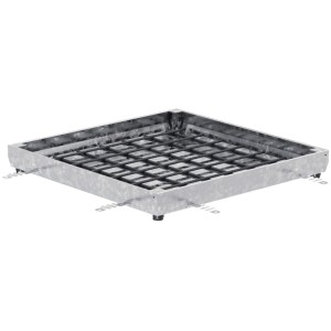 ACO Schachtabdeckung FI 2.0 Flex C250, 300x300 mm, Stahl verzinkt, für Drainage und Grundmauerschutz.