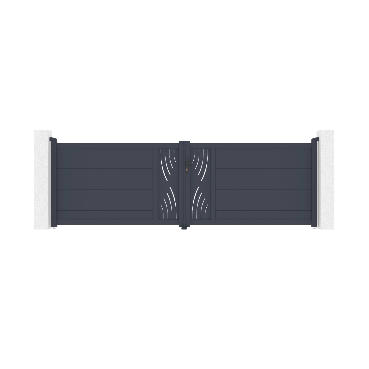 Casanoov Flügeltor 4 M Veleta H 120 Cm Aluminium & 2 Eifel Pfosten 15 X 15 günstig online kaufen