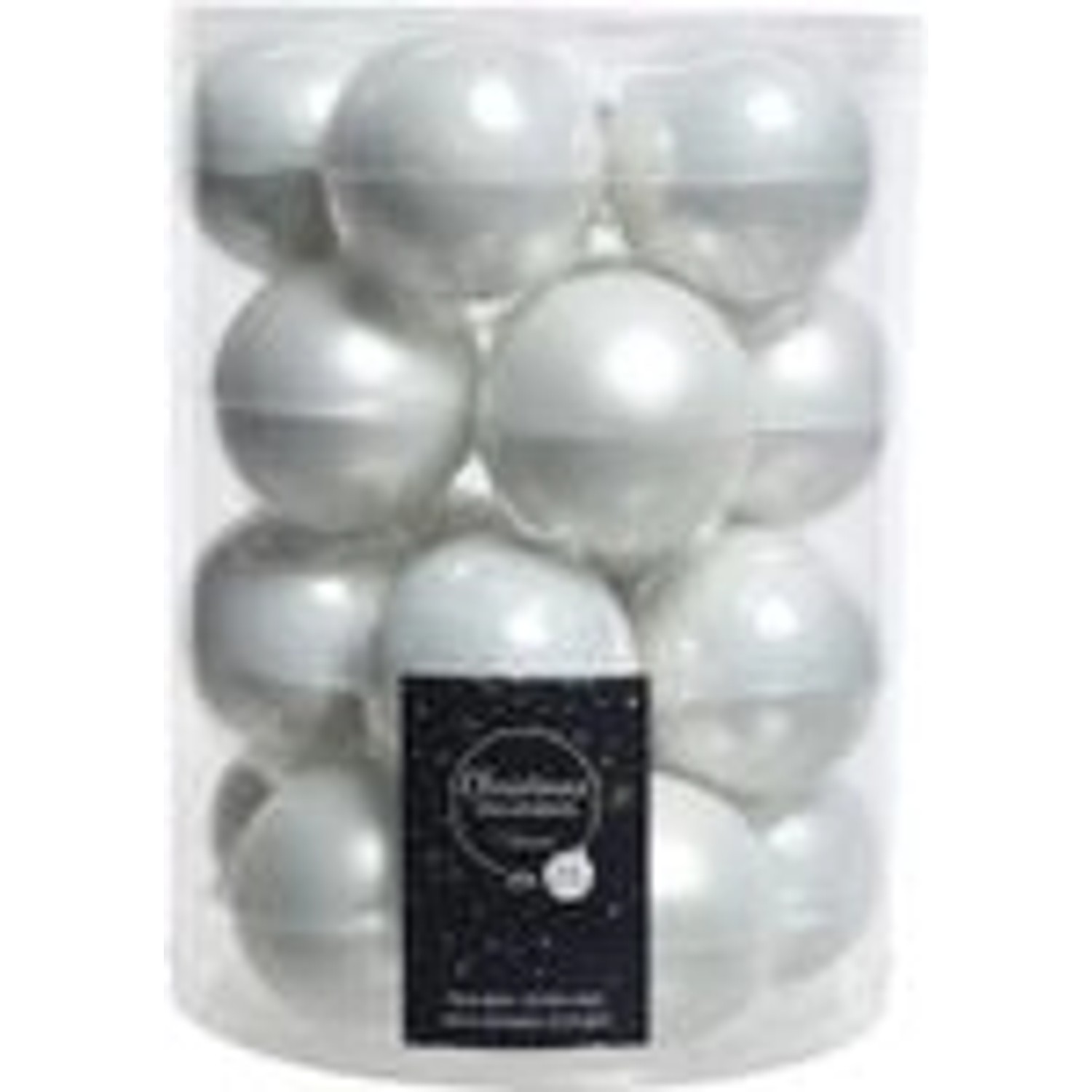 Thumbnail - Kaemingk Weihnachtsbaumkugeln Glas 4 cm Winterweiss 18 Stueck