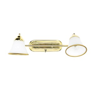 EASYLIGHT Wandlampe Schwenkbar 2-Flammig E14 Metall Glas in Gold Jugendstil Grando