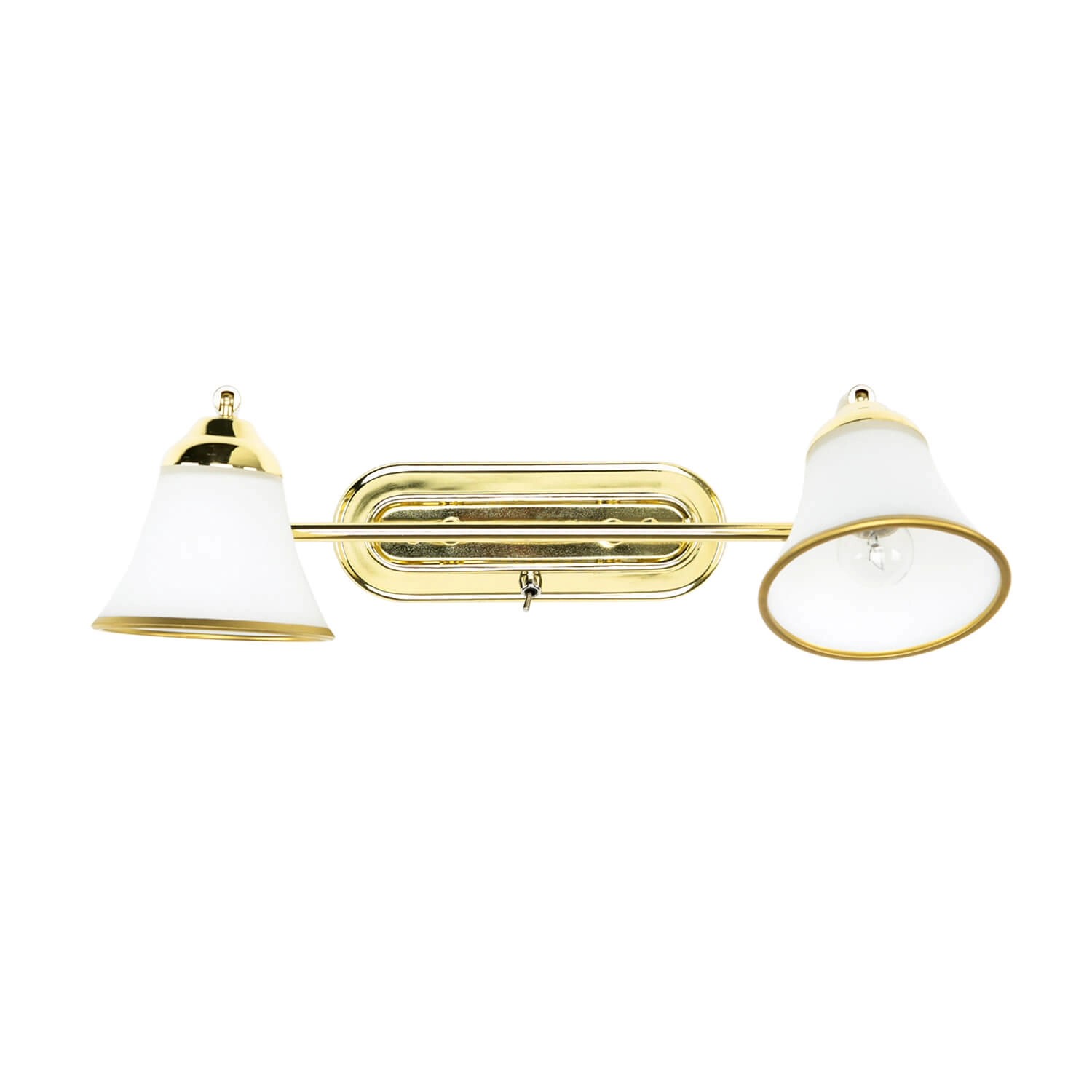 EASYLIGHT Wandlampe Schwenkbar 2-Flammig E14 Metall Glas in Gold Jugendstil günstig online kaufen