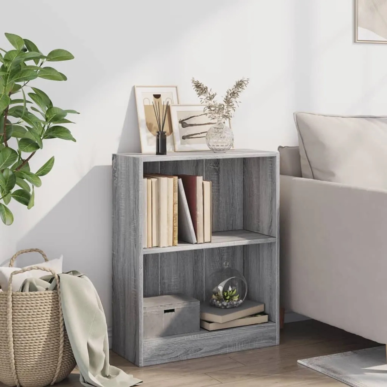 VidaXL Würfelregal Aus Holzwerkstoff – Wandregal Mit Viel Stauraum, Grau Sonoma, Dekorativ Für Wohnzimmer & Schlafzimmer