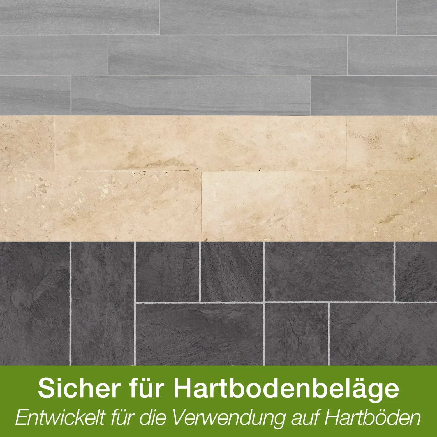 Bona Reiniger für Stein-, Fliesen- und Laminatböden, verschiedene Bodenbeläge im Detail.