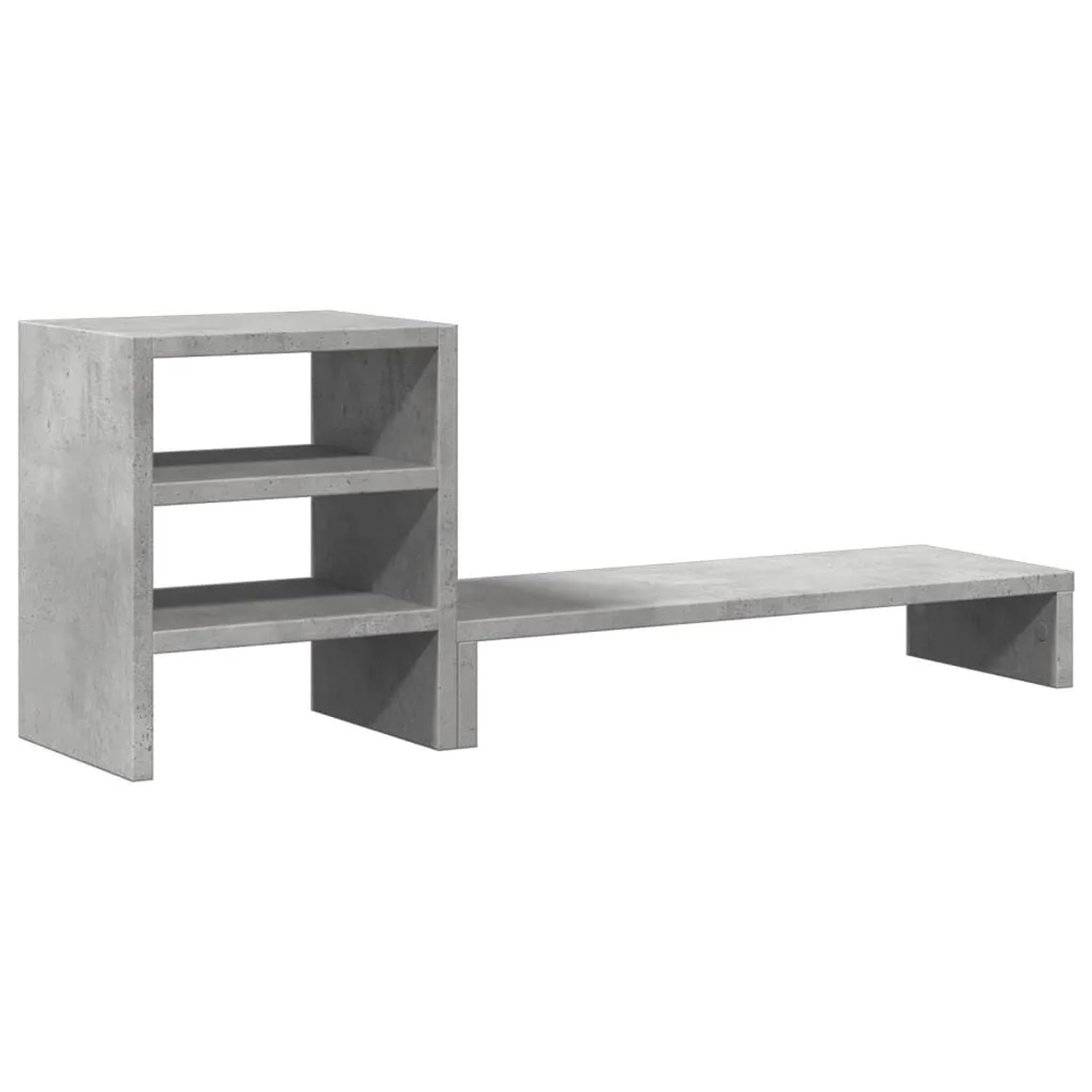 vidaXL Monitorständer mit Schreibtisch-Organizer Betongrau 854736
