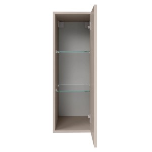 Offener Fackelmann Midischrank Compact Line in Kaschmir mit zwei Glasböden.