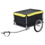 DELUKE Fahrrad Lastenanhänger, schwarz-gelb, bis 65kg. Transportanhänger für Fahrräder.