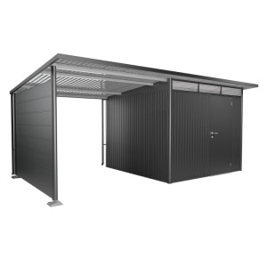 Biohort Seitendach für AvantGarde Gerätehaus A3/A7, Gr. L, Dunkelgrau-Metallic.