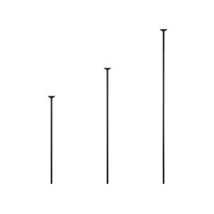 Reality LED-Stehleuchten-Set Scoop, 3er-Set, schwarz matt, verschiedene Höhen. Wegeleuchten für den Außenbereich.
