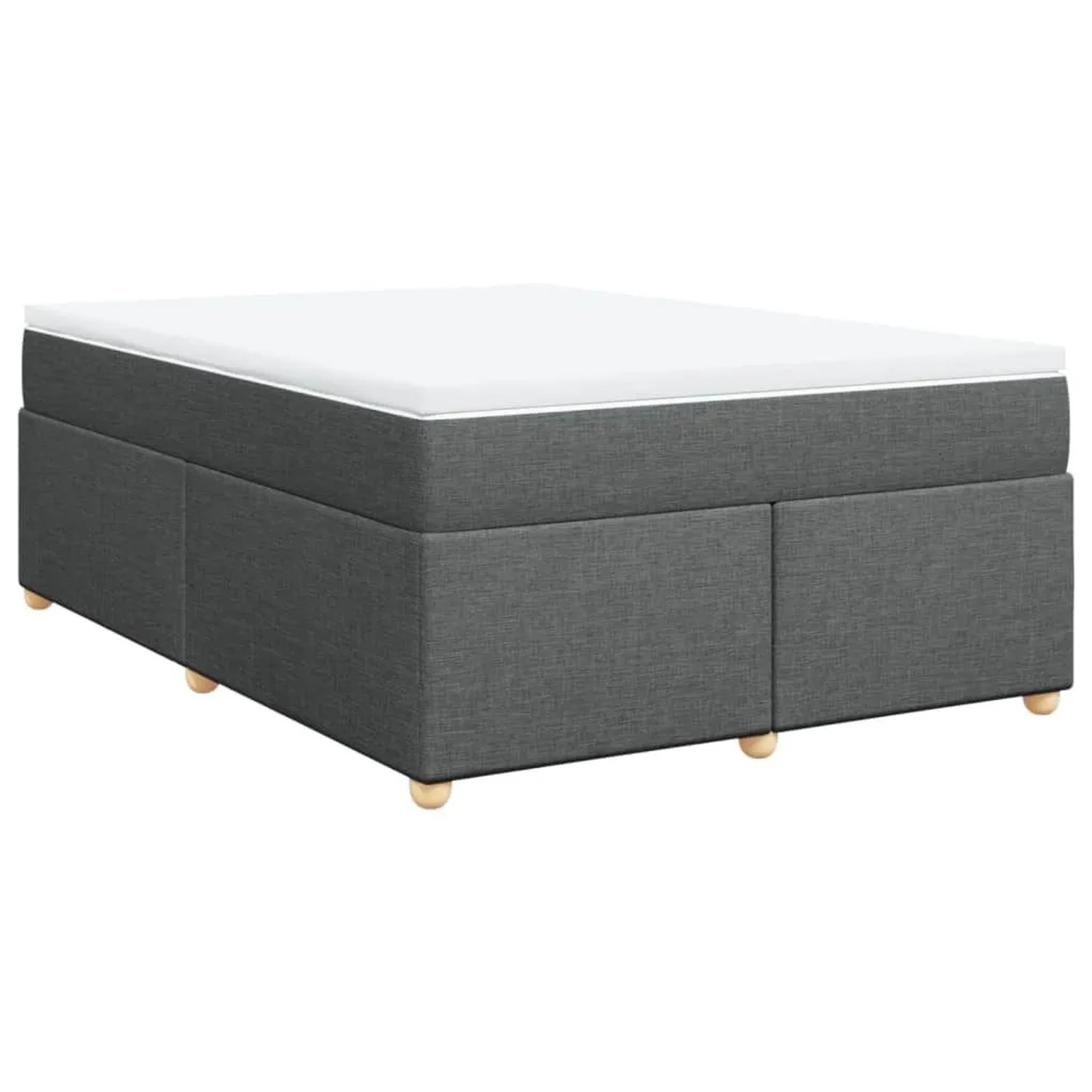 vidaXL Boxspringbett mit Matratze Dunkelgrau 140x190 cm Stoff 3285374 günstig online kaufen