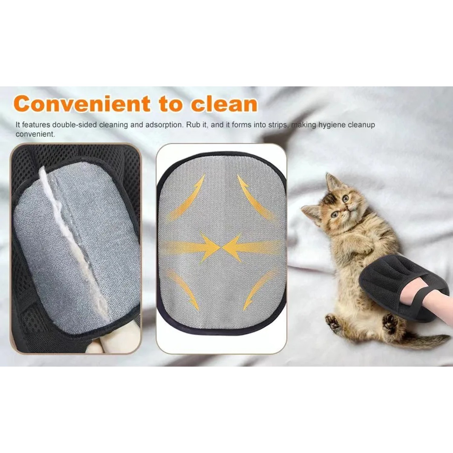 Petsation Fellentferner Handschuh zur Tierhaarentfernung bei Hund und Katze.
