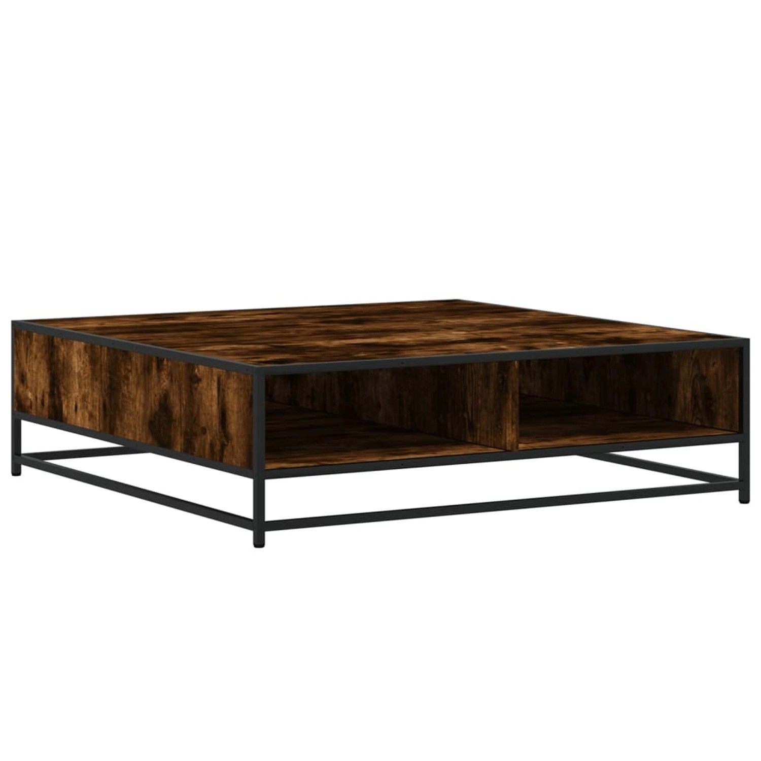 vidaXL Couchtisch Räuchereiche 100x100x30 cm Holzwerkstoff und Metall 84877 günstig online kaufen
