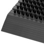 Schwarze Karat Fußmatte Power Brush mit Bürsten, 40x60 cm, für Innen- und Außenbereiche.