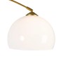 QAZQA Moderne Bogenlampe Messing mit Weißem Schirm Arc Basic_4