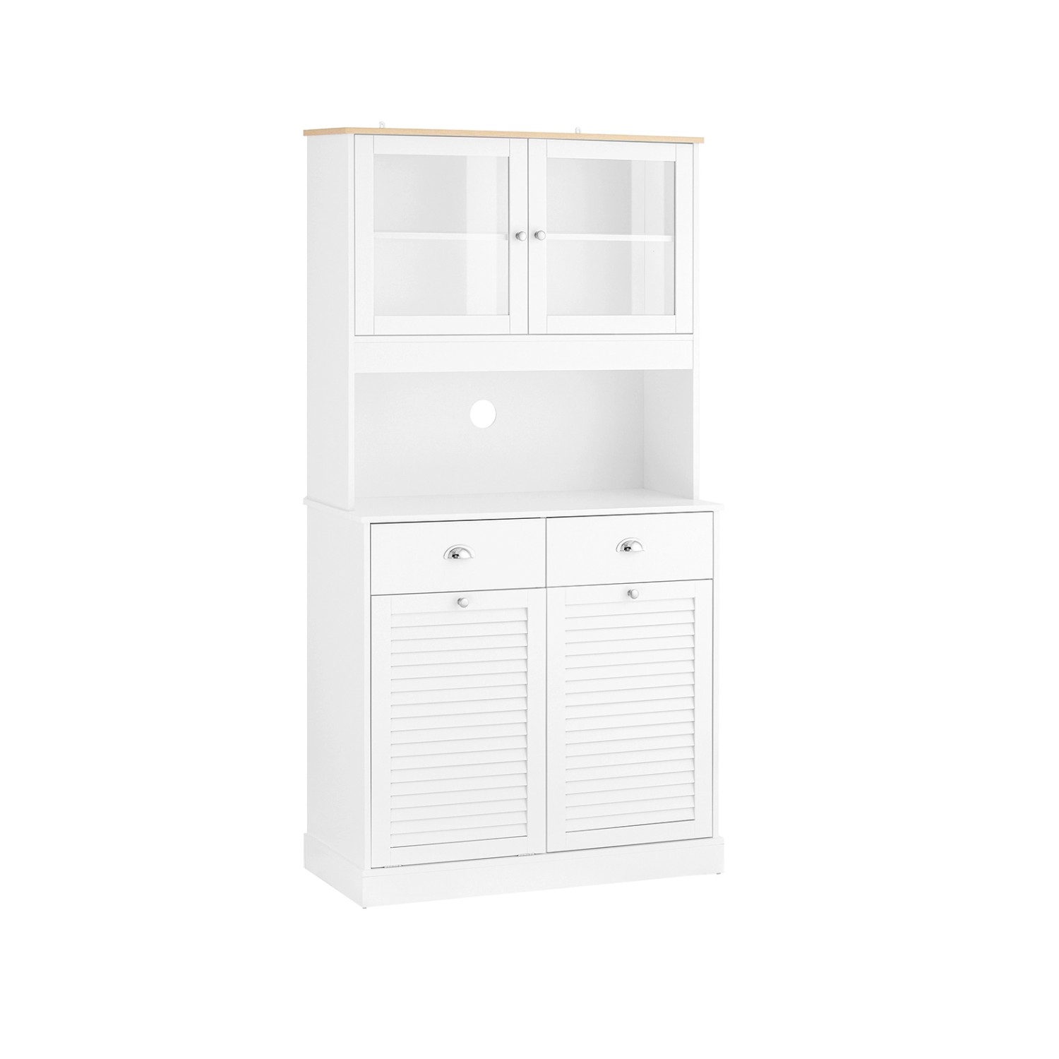SoBuy Küchenschrank Sideboard mit Mülleimer-Fach Mikrowellenschrank FSB101- günstig online kaufen