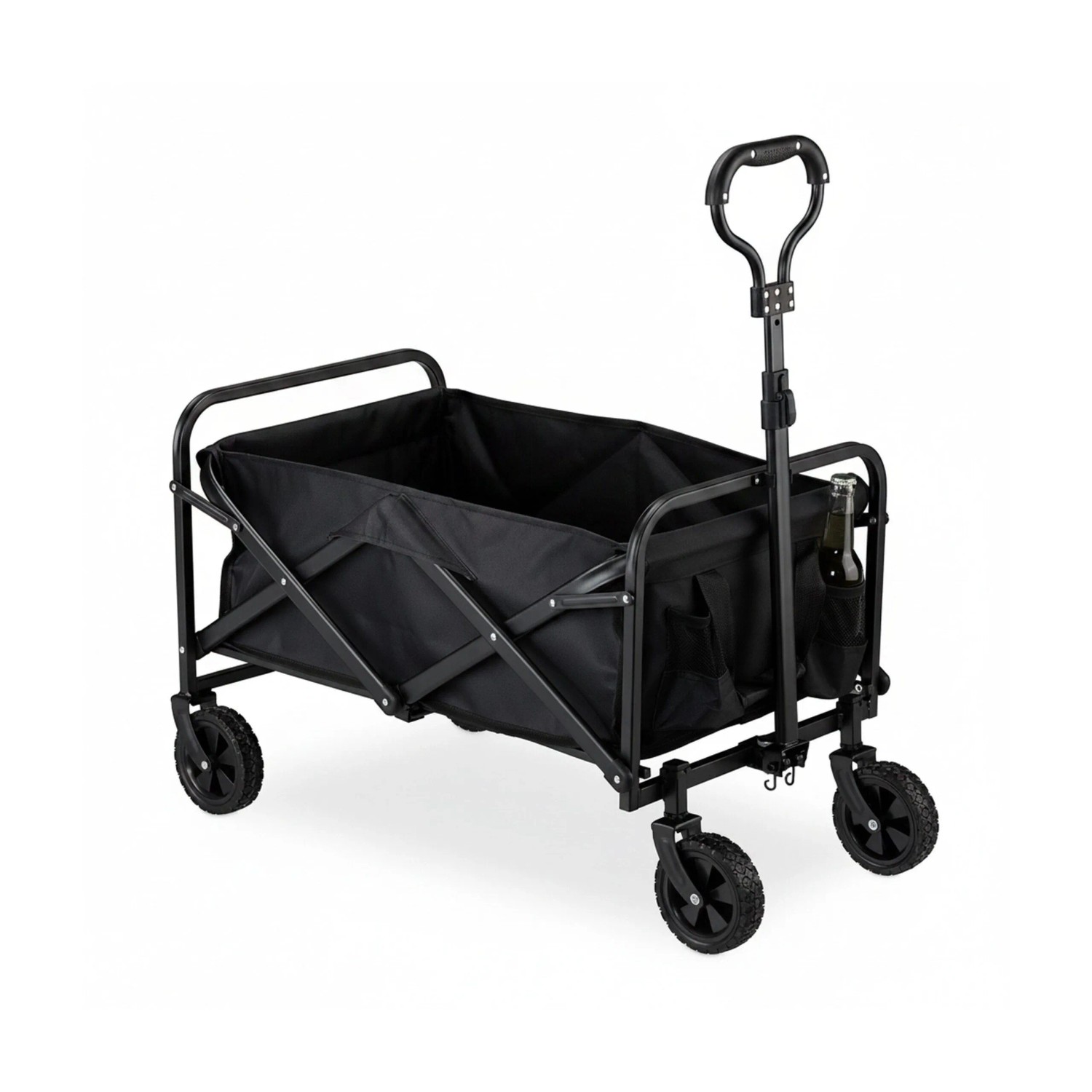 Relaxdays Faltbollerwagen Schwarz 100 kg 95 cm x 74 cm x 48 cm